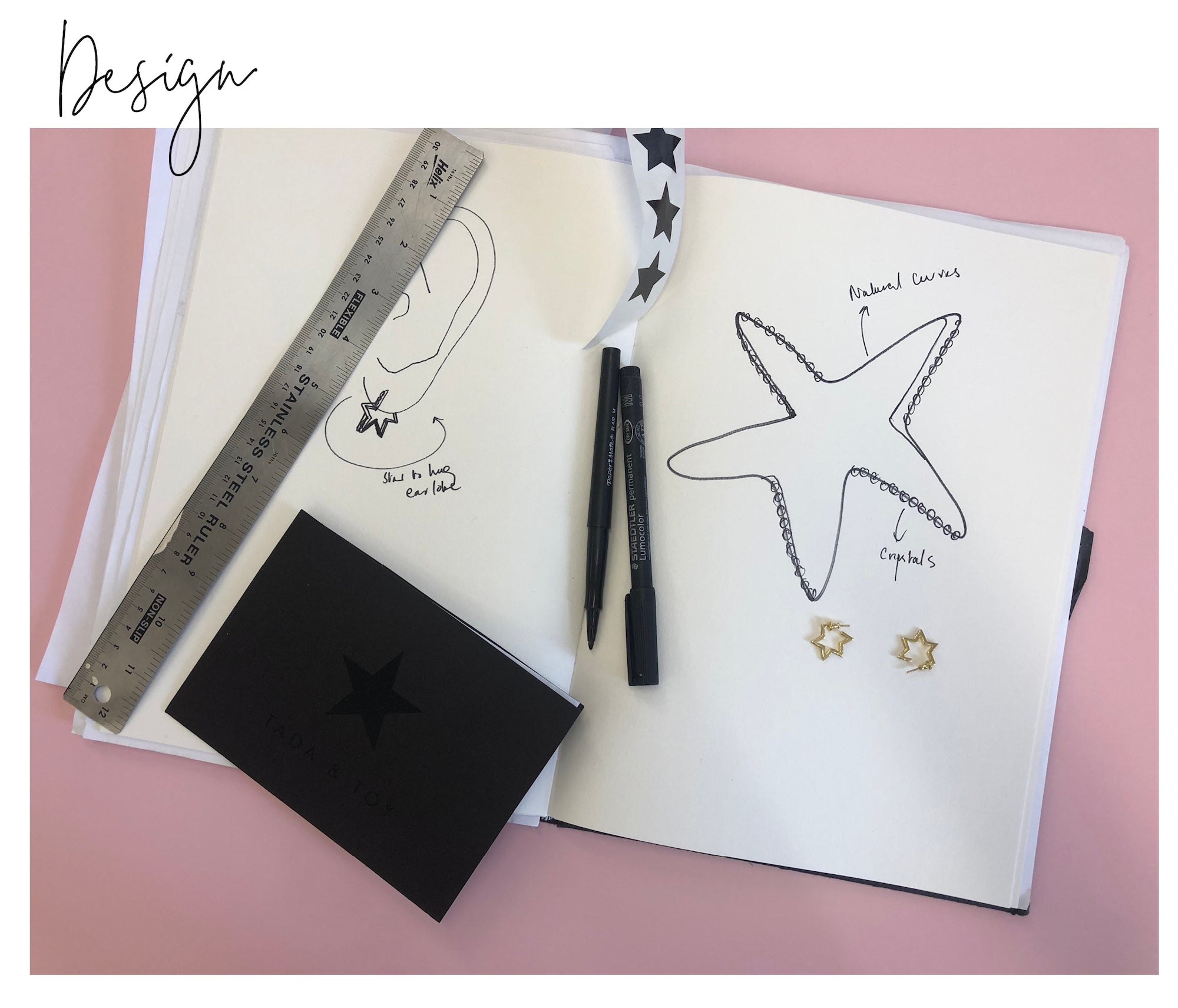 Journey of a Design: Crystallised Star Hoops