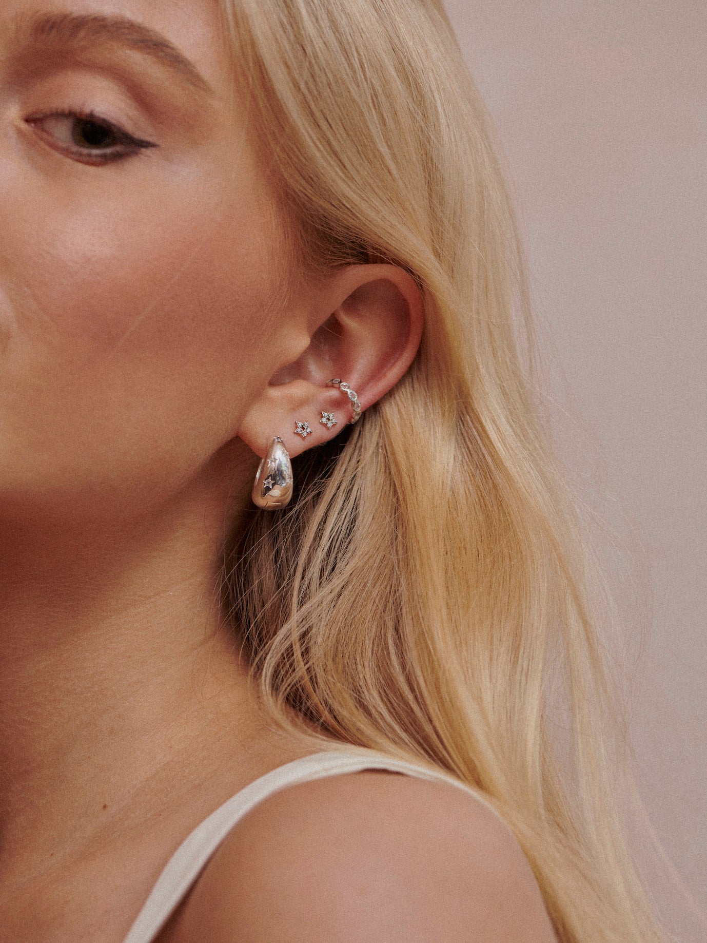 White Constellation Ear Cuff | Tada and Toy